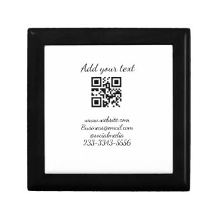 simple custom QR code add your name text Classic Gift Box