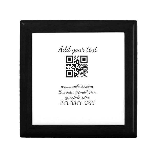 simple custom QR code add your name text  Classic  Gift Box (Front)