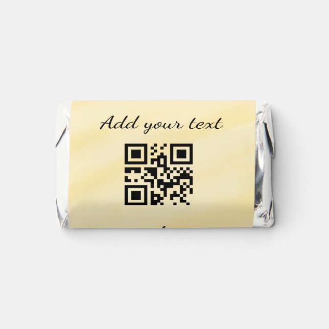 simple custom QR code add your name text  Classic  Hershey's Miniatures (Front)
