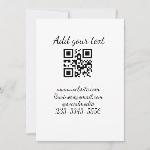 simple custom QR code add your name text  Classic  Holiday Card