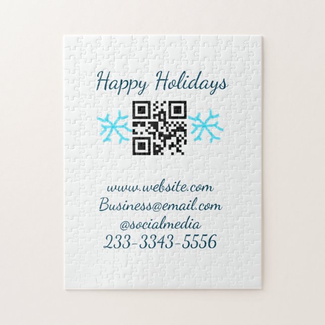 simple custom QR code add your name text  Classic  Jigsaw Puzzle (Vertical)