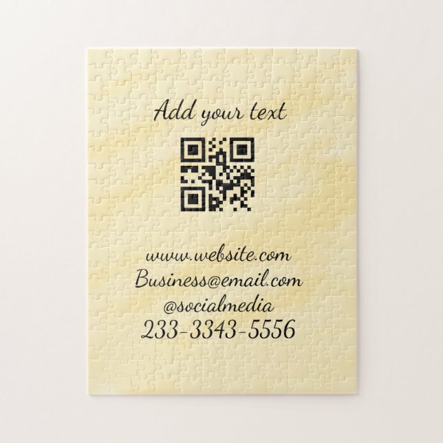simple custom QR code add your name text  Classic  Jigsaw Puzzle (Vertical)