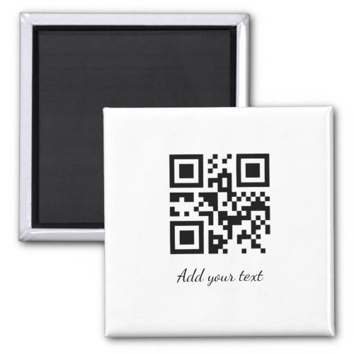 simple custom QR code add your name text  Classic  Magnet