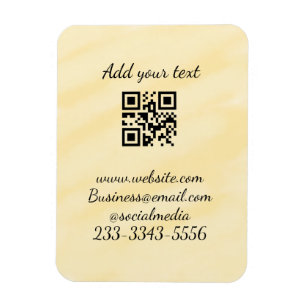 simple custom QR code add your name text Classic Magnet