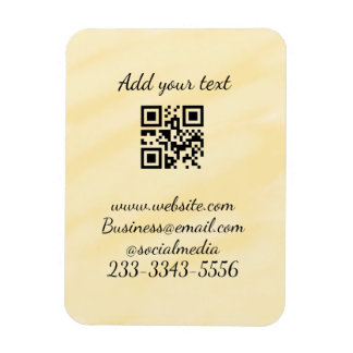 simple custom QR code add your name text Classic Magnet