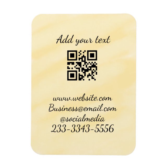 simple custom QR code add your name text  Classic  Magnet (Vertical)