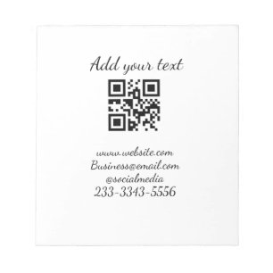 simple custom QR code add your name text Classic Notepad
