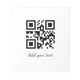 simple custom QR code add your name text Classic Notepad