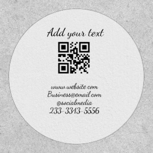 simple custom QR code add your name text Classic Patch