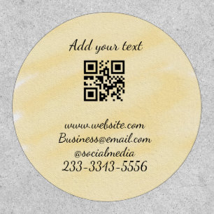 simple custom QR code add your name text Classic Patch