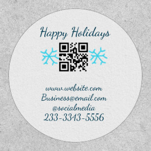 simple custom QR code add your name text Classic Patch