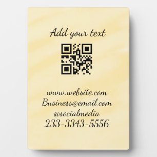 simple custom QR code add your name text Classic Plaque