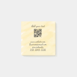 simple custom QR code add your name text Classic Post-it Notes