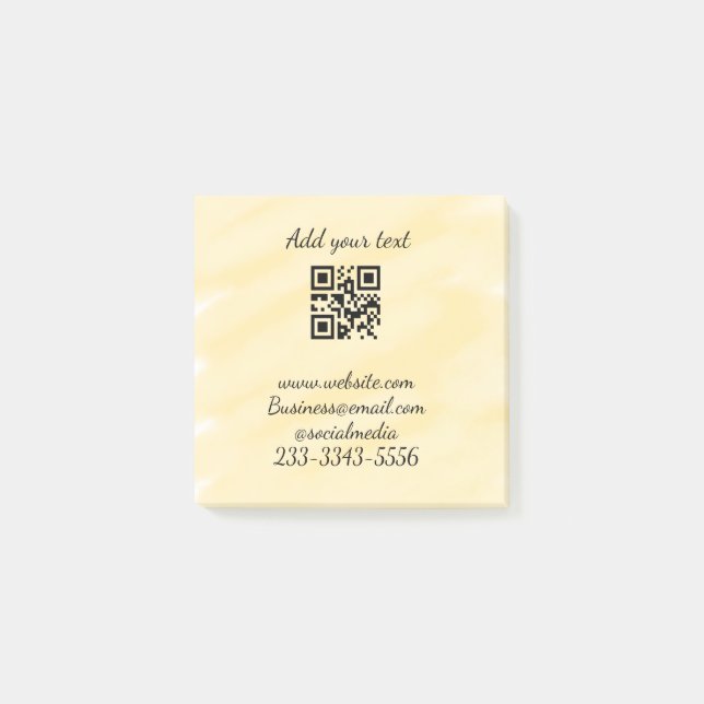 simple custom QR code add your name text  Classic  Post-it Notes (Front)