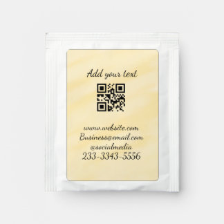 simple custom QR code add your name text Classic Tea Bag Drink Mix
