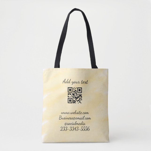 simple custom QR code add your name text  Classic  Tote Bag (Front)