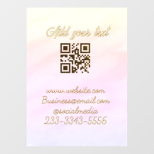 simple custom QR code add your name text Classic Wall Decal