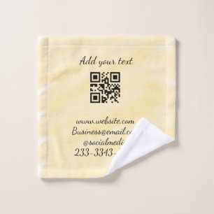 simple custom QR code add your name text  Classic  Wash Cloth