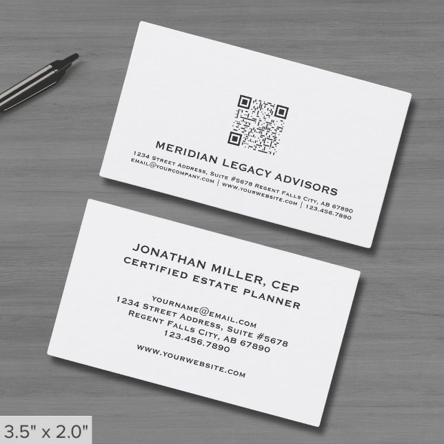 Simple Custom QR Code Business Card (Creator Uploaded)