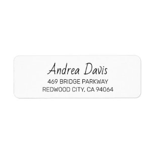 60ct Return Address with Initials on Clear Transparent Stickers/Labels for Invitations #307-C 