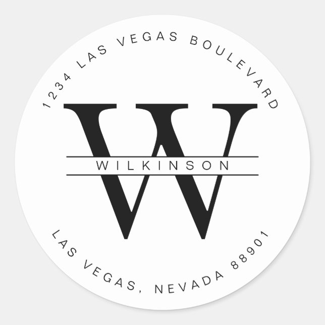 Simple custom return address label (Front)