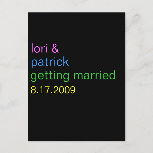 Simple Custom Save The Date Invite (Front)