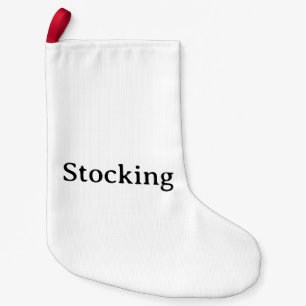 Simple Custom Small Faux Linen Double Sided Print Christmas Stocking