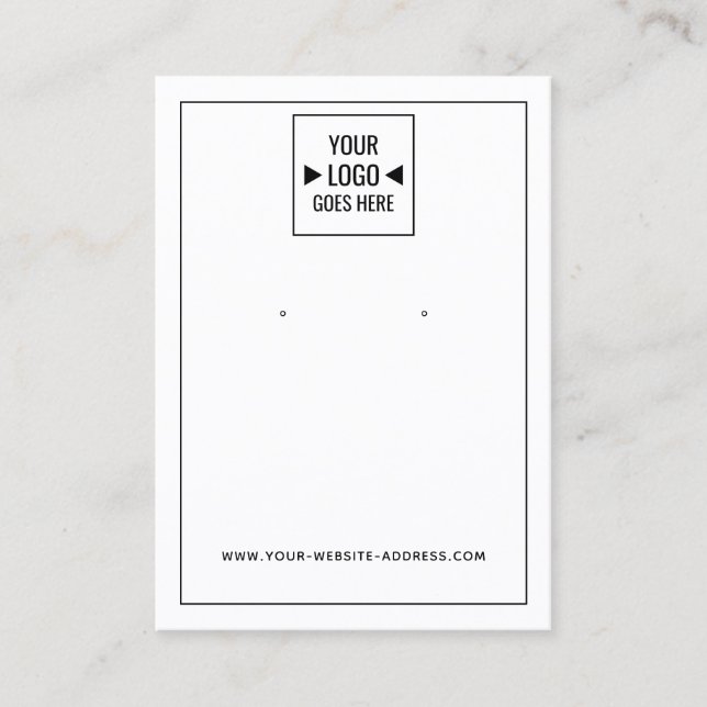 Simple Custom Store Logo Jewelry Display Card (Front)