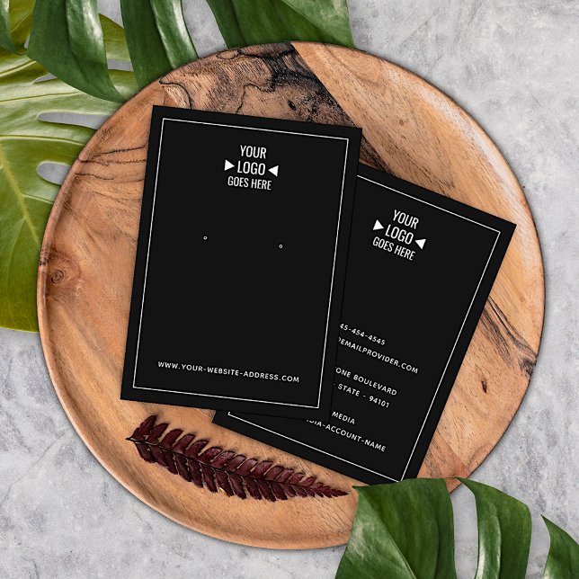 Simple Custom Store Logo Jewelry Display Card (Creator Uploaded)