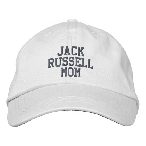 Simple custom text Jack Russell Mom Embroidered Baseball Cap