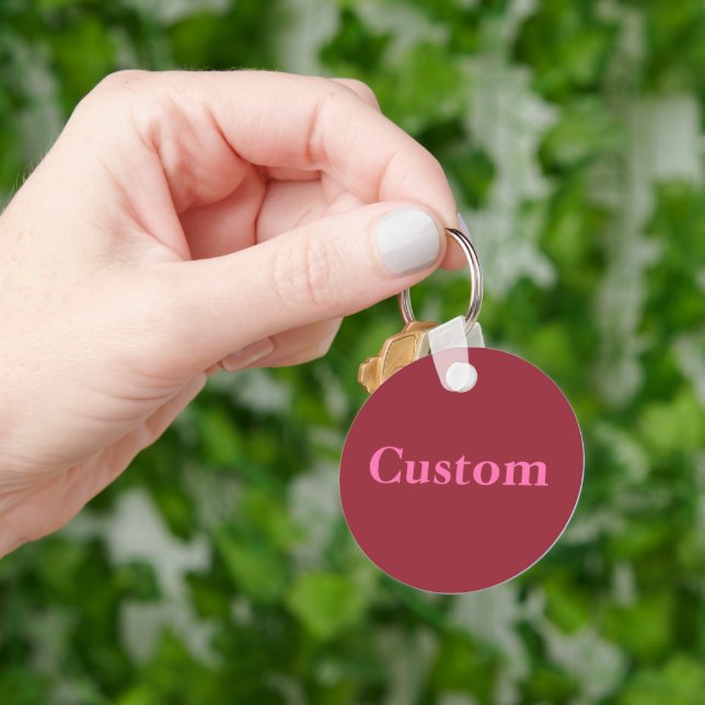 Simple Custom Text Keychain (Hand)