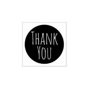 Simple Custom Thank You Rubber Stamp
