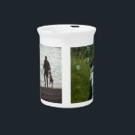 Simple Custom Two Photo Beverage Pitcher<br><div class="desc">Simple Custom Two Photo beverage pitcher</div>