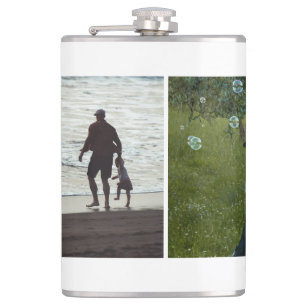 Simple Custom Two Photo Flask