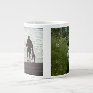 Simple Custom Two Photo Giant Coffee Mug
