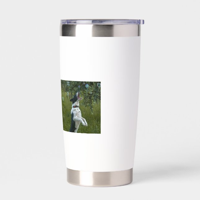 Simple Custom Two Photo Insulated Tumbler (Left)