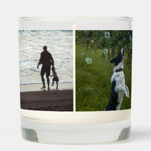 Simple Custom Two Photo Scented Candle