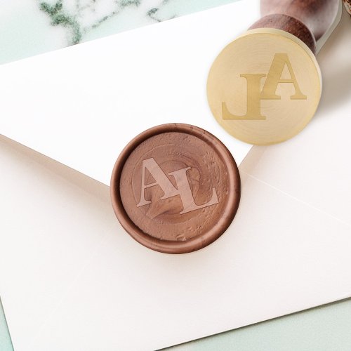 Simple Custom Wedding Initials Copper  Wax Seal Stamp