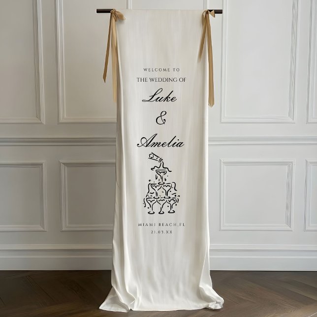 Simple Custom Wedding Welcome Banner, Personalized Banner (Creator Uploaded)