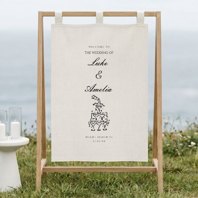 Simple Custom Wedding Welcome Banner, Personalized Banner (Creator Uploaded)