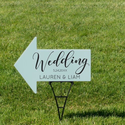 Simple Custom Wedding Welcome Direction Sign