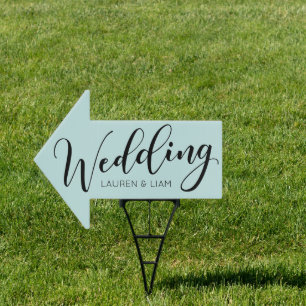 Simple Custom Wedding Welcome Direction Sign