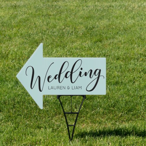 Simple Custom Wedding Welcome Direction Sign