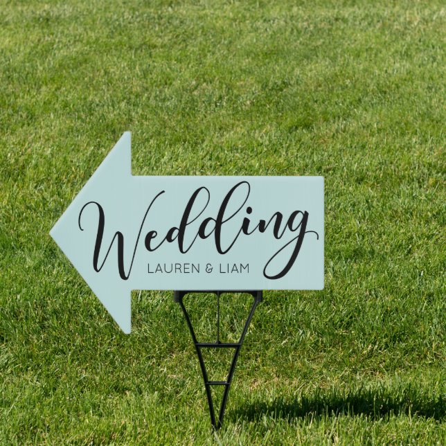 Simple Custom Wedding Welcome Direction Sign (Insitu)
