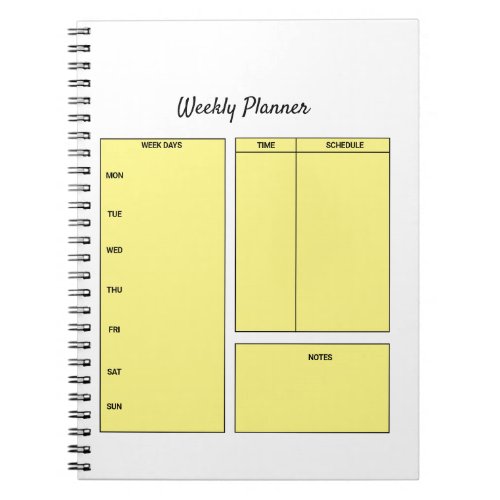simple custom weekly planner to do list task notep notebook