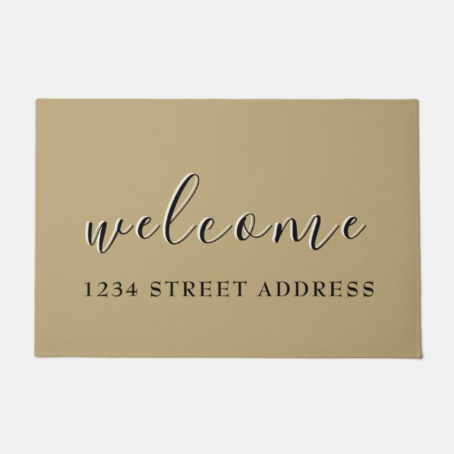 Simple Custom Welcome Message & Address Doormat (Front)