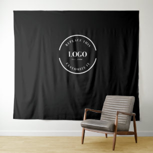 Simple Custom white Logo backdrop Company branding