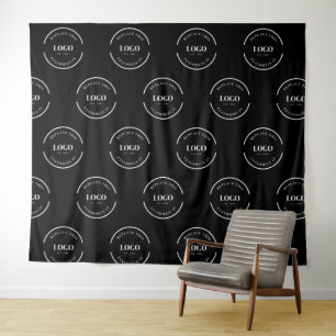 Simple Custom white Logo step and repeat backdrop