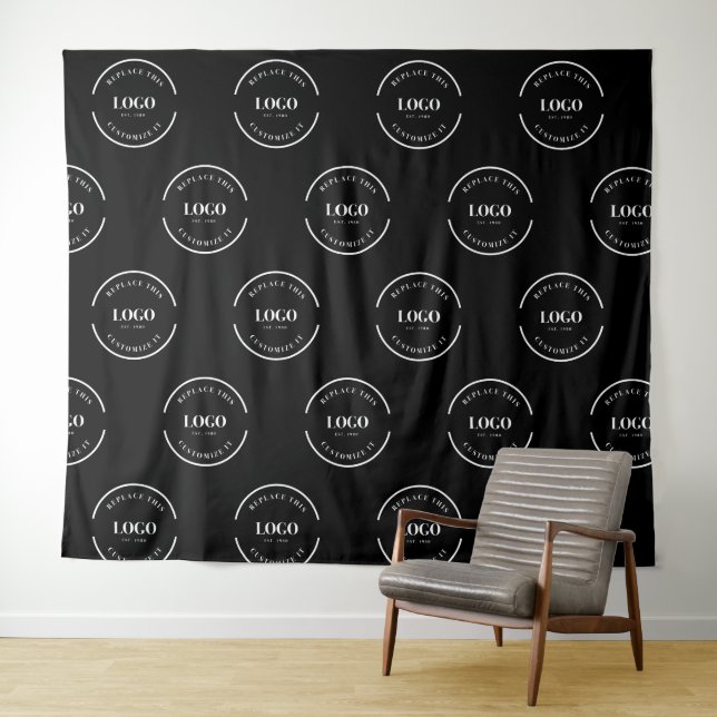 Simple Custom white Logo step and repeat backdrop (In Situ (Horizontal))