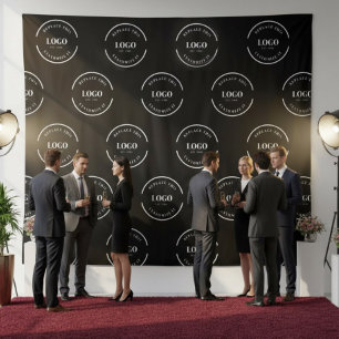Simple Custom white Logo step and repeat backdrop